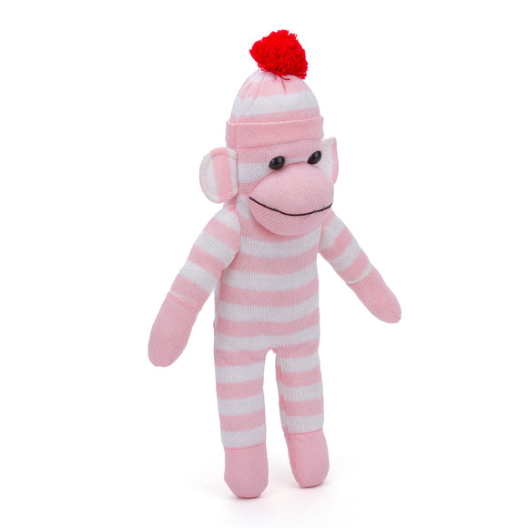 Sock Monkey 16" Pink
