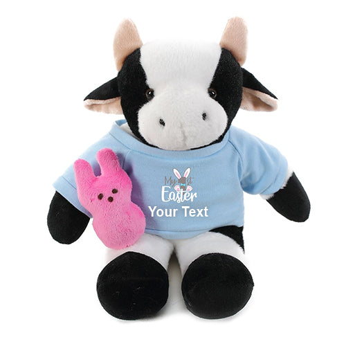 12" Cow  with Custom Name 1st Easter Shirt