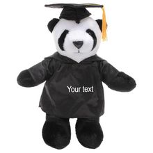 8'' Graduation Panda Plush Stuffed Animal Toys with Cap and Personalized Gown