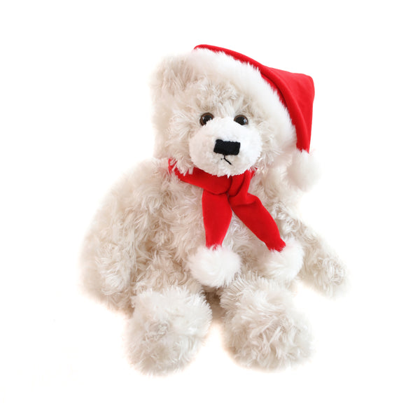 Christmas Brandon Teddy Bear Stuffed Animal with Hat 12''