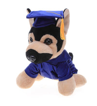 8'' Graduation German Shephard Plush Stuffed Animal Toys with Cap and Personalized Gown