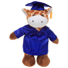 8'' Graduation Giraffe Plush Stuffed Animal Toys with Cap and Personalized Gown