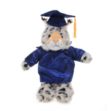 8'' Graduation Bobcat Plush Stuffed Animal Toys with Cap and Personalized Gown