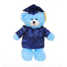 12'' Graduation Blue Bear Plush Stuffed Animal Toys with Cap and Personalized Gown 12''