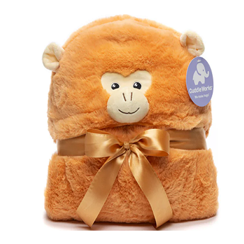 Fleece Teddy Bear Wearable Blanket Plushland Monkey Weighted