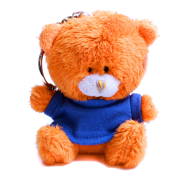 Mocha Qbeba Bear Keychain with Tee 4"