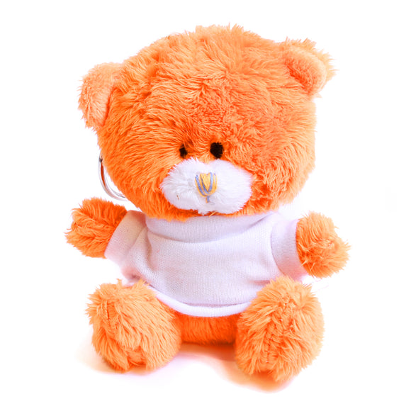 Mocha Qbeba Bear Keychain with Tee 4"
