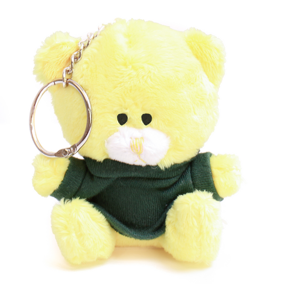Yellow Qbeba Bear Keychain with Tee 4"