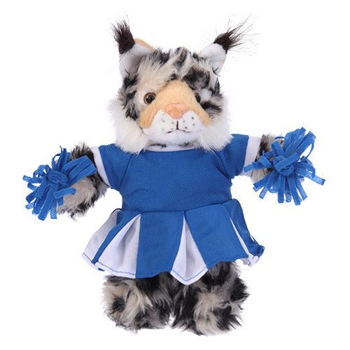 Soft Plush Stuffed Wild Cat Lynx with Cheerleader Outfit