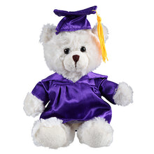 Soft Plush Cream Sitting Teddy Bear purple