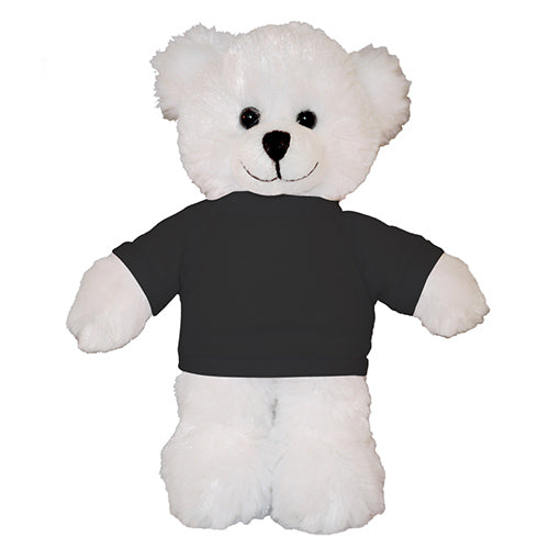 Plushland School, Charity Fundraising and Event Gift Idea - Soft Plush Black Teddy Bear Keychain with Tee 4 / Black