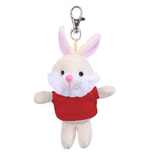 Bunny Keychain with Tee red