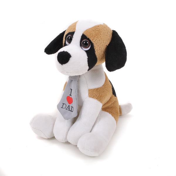 Beagle PawPal with Love Dad Tie 8"