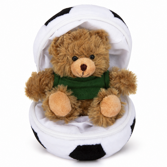 Soccer Ball Zip Up Bear - plush stuffed animal from Plushland