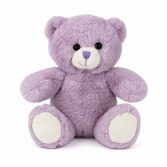 Purple Soft Bear 8"