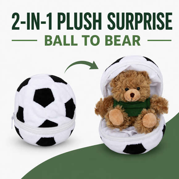 Soccer Ball Zip Up Bear - additional plush stuffed animal photo 3