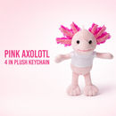 Axolotl Keychain 4" Blue - additional plush keychain photo 2