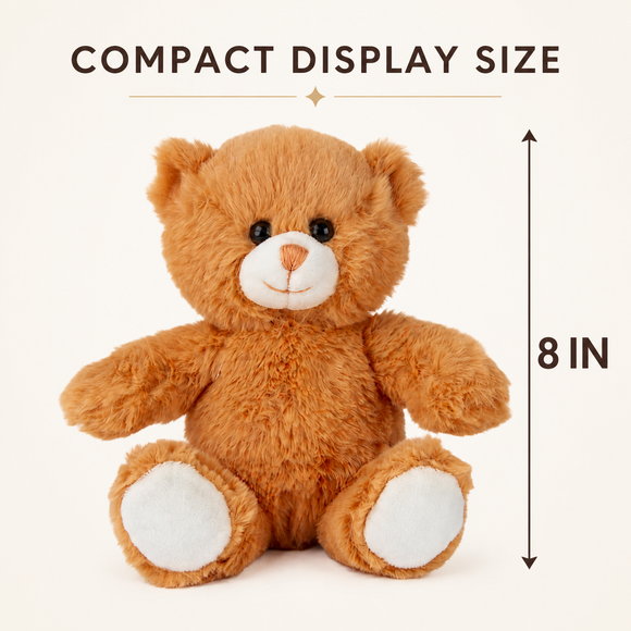 Orange Soft Bear 8"