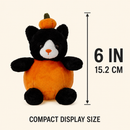 Six-inch Halloween pumpkin cat plush size guide