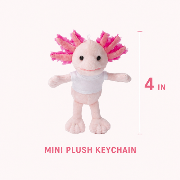 Axolotl Keychain 4" Blue - additional plush keychain photo 3