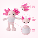 Axolotl Keychain 4" Blue - additional plush keychain photo 4