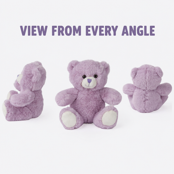 Purple Soft Bear 8"