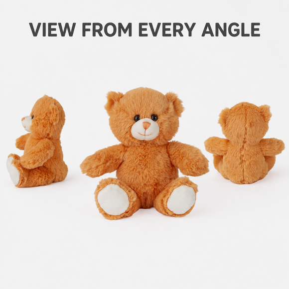 Orange Soft Bear 8"