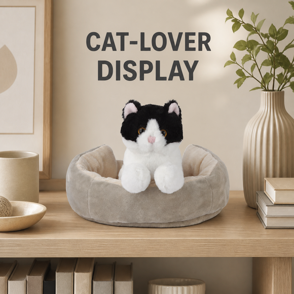 Cattery W/Black-and-White Cat - additional plush stuffed animal photo 5