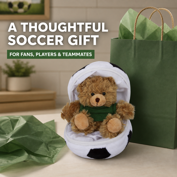 Soccer Ball Zip Up Bear - additional plush stuffed animal photo 7