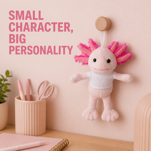 Axolotl Keychain 4" Blue - additional plush keychain photo 6