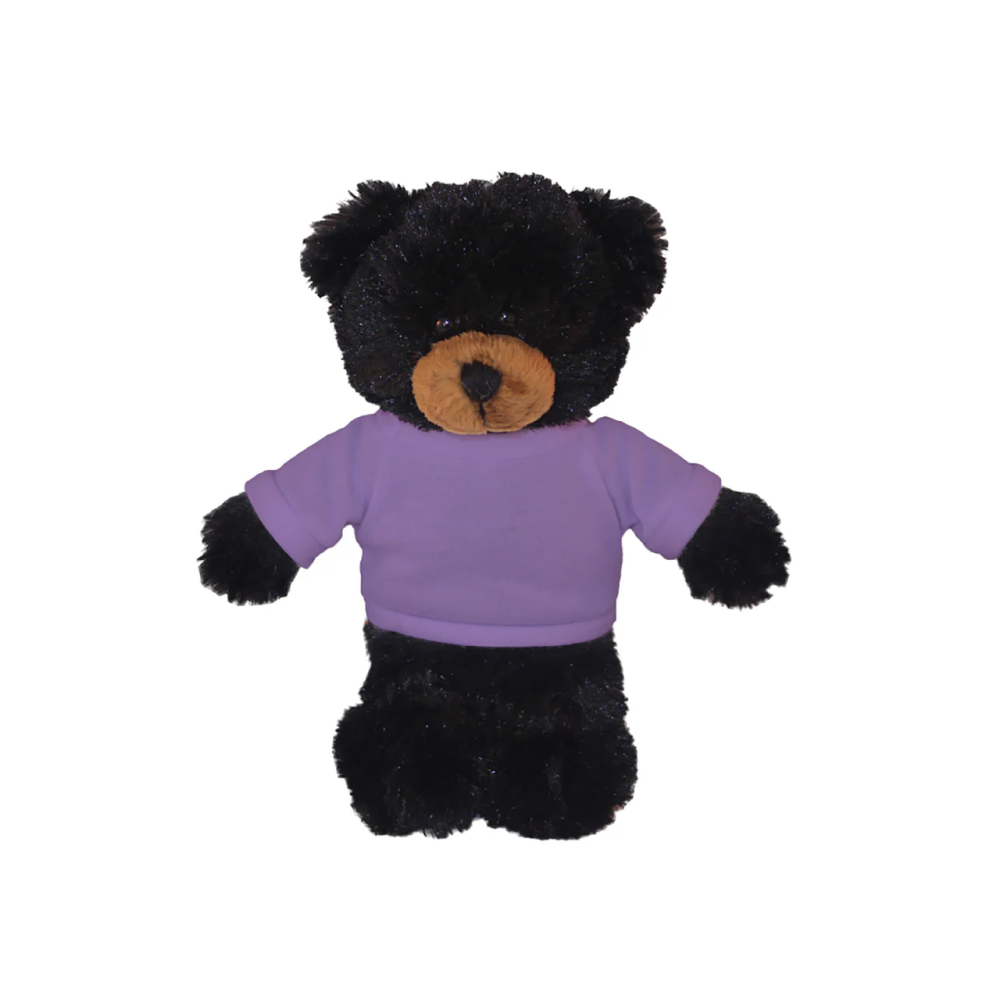 Floppy Black Bear with Tee 8"