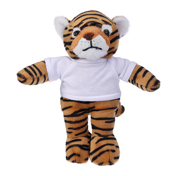 Soft Plush Tiger with Tee 8"