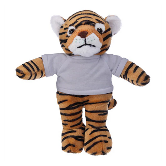 Soft Plush Tiger with Tee 8"