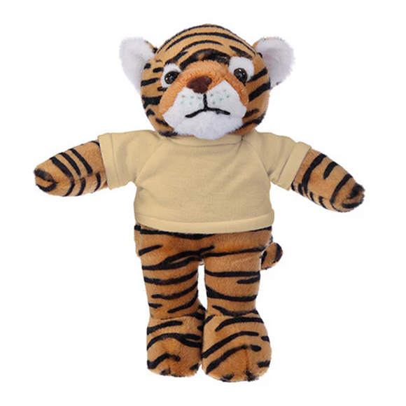 Soft Plush Tiger with Tee 8"