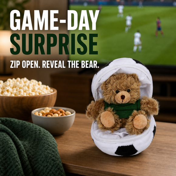 Soccer Ball Zip Up Bear - additional plush stuffed animal photo 10
