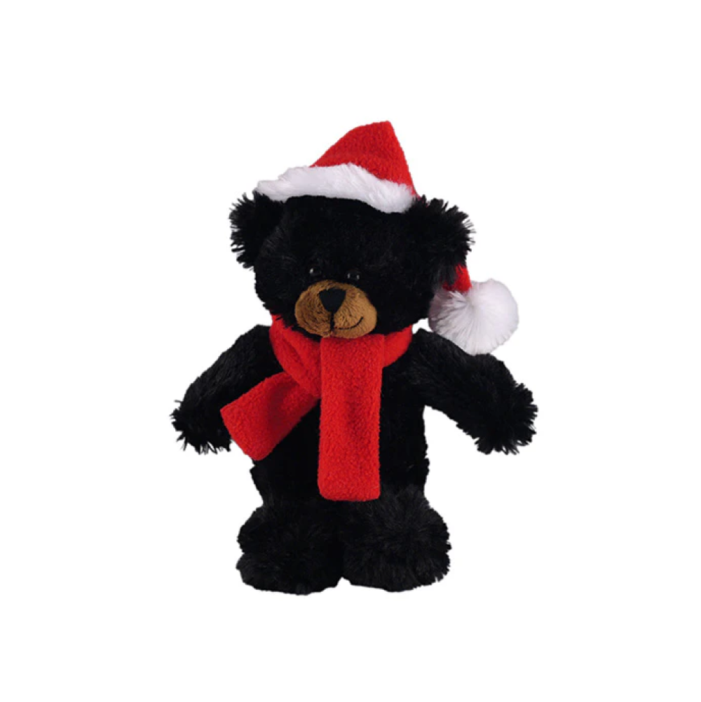 12" Standing Customizable With Red Scarf Bear, Featuring Soft Fur and a Personalized Scarf Design by Plushland.