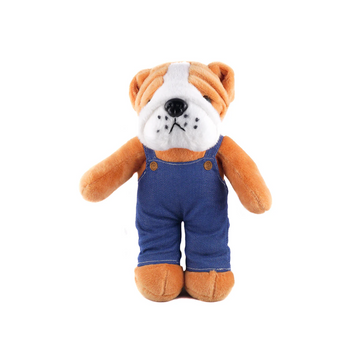 Orange Bulldog in Personalized Jeans Overall 12"