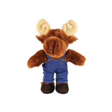 Brown Moose in Personalized Jeans Overall 12"