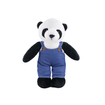Panda in Personalized Jeans Overall 12"