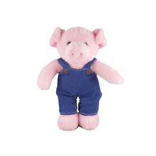 Stuffed Animal with Blue Jean Overalls Personalized12 Inches