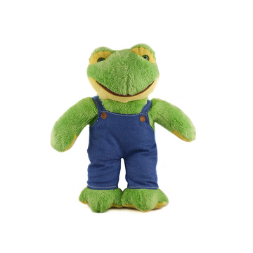 Green Frog in Personalized Jeans Overall 12"