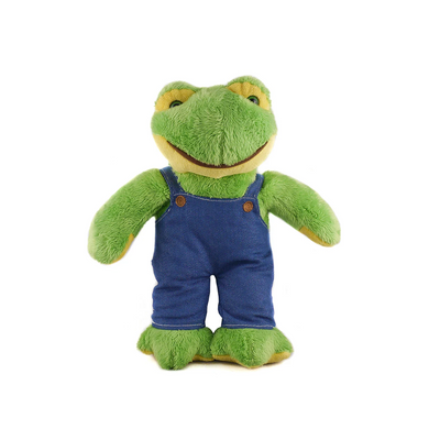 Green Frog in Personalized Jeans Overall 12"