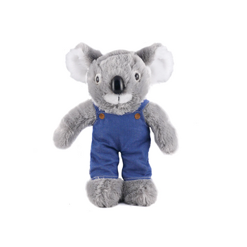Beige Koala in Personalized Jeans Overall 12"