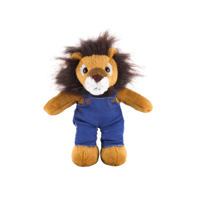 Brown Lion in Personalized Jeans Overall 12"