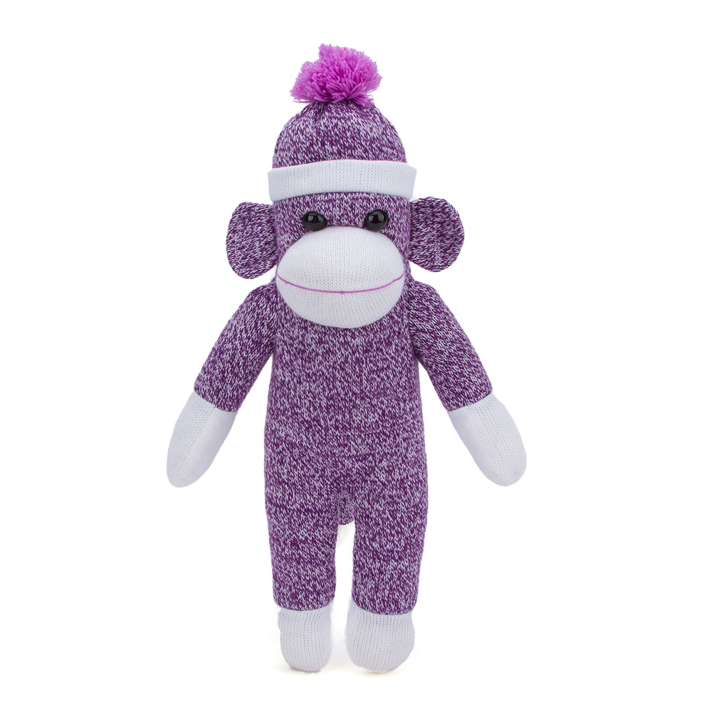 Sock Monkey 16" Purple