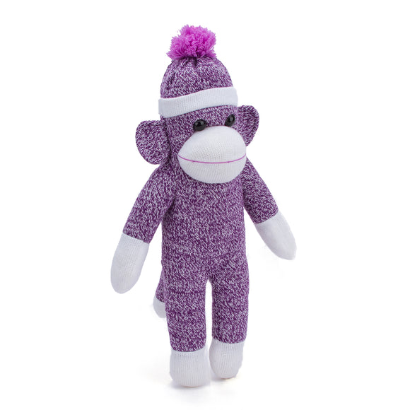 Sock Monkey 16" Purple