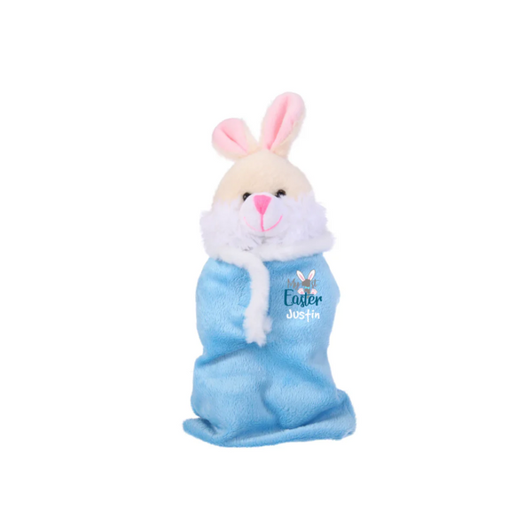 12" Easter Bunny Stuffed Animal Sleep Bag Easter Boy Girl Soft Lovely Realistic Sitting Plush Toys