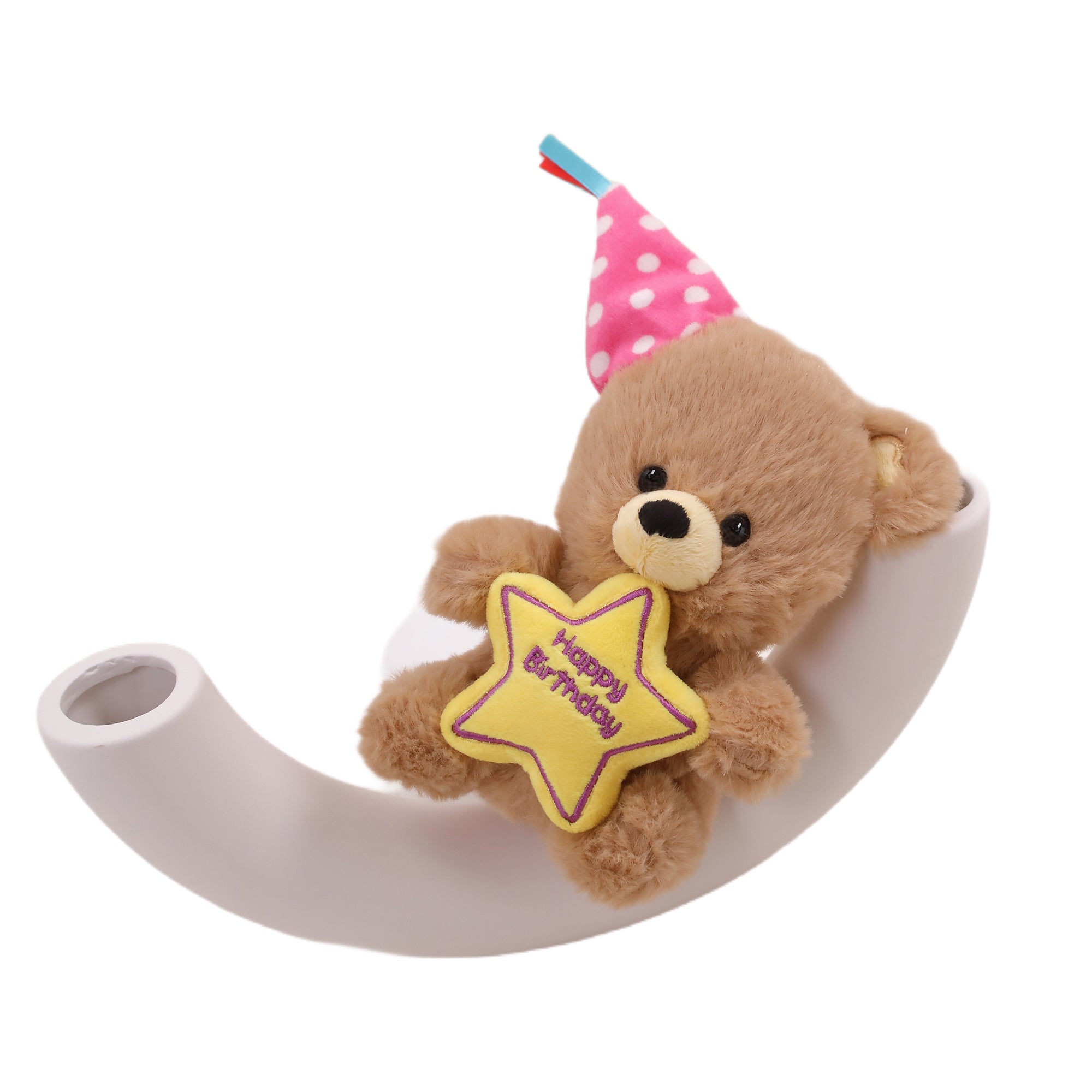 Birthday Star Bear with Hat 8"