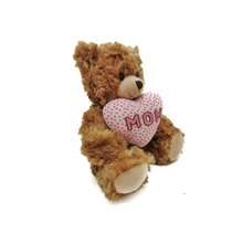 Mocha Sitting Bear with Mom floral heart 9