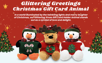 Xmas Gift Card Holder Stuffed Animal 9''